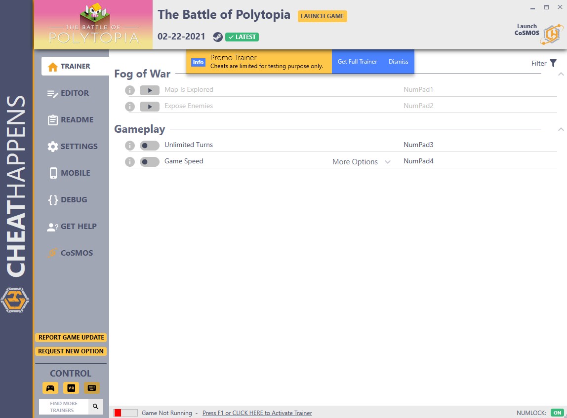 The Battle of Polytopia: Trainer +10 v1.0 {CheatHappens.com}
