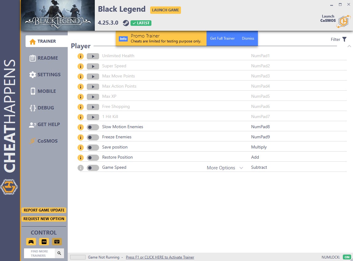 Black Legend: Trainer +12 v4.25.3.0 {CheatHappens.com}