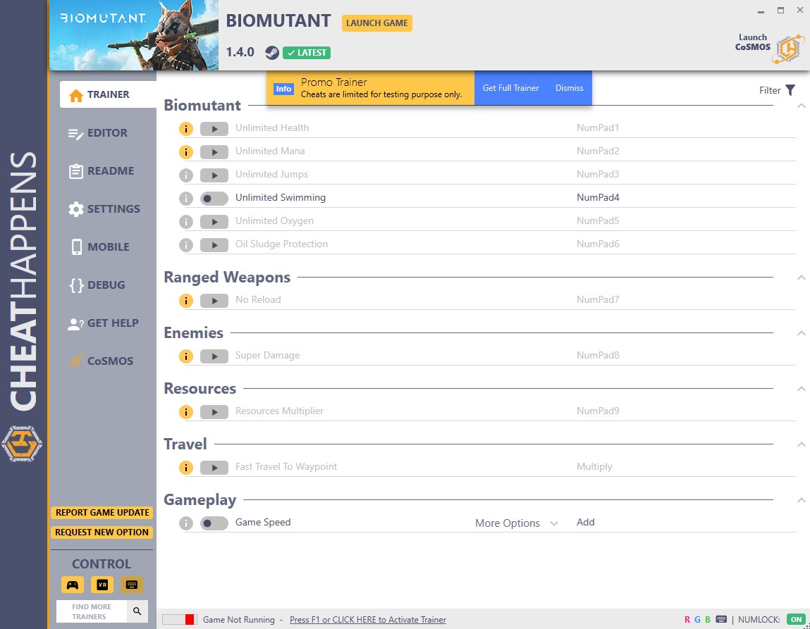 BioMutant: Trainer +34 v1.4.0 (STEAM + ORIGIN + EPIC + GOG) {CheatHappens.com}