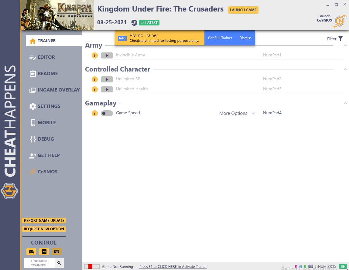 Kingdom Under Fire: The Crusaders - Trainer +6 v08.25.2021 {CheatHappens.com}