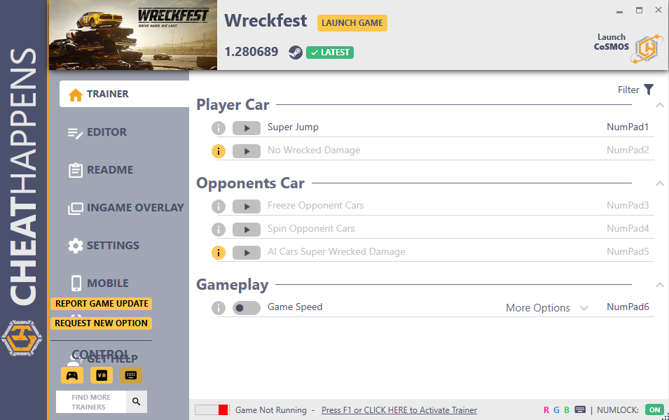 Wreckfest: Trainer +8 v1.280689 {CheatHappens.com}