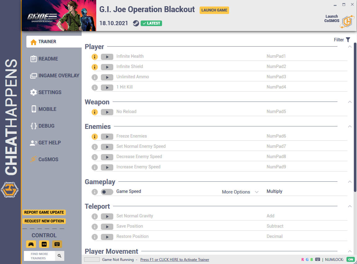 G.I. Joe: Operation Blackout - Trainer +21 v18.10.2021 {CheatHappens.com}