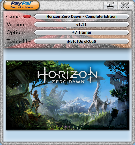 Horizon: Zero Dawn - Complete Edition: Trainer +7 v1.11 {iNvIcTUs oRCuS / HoG}