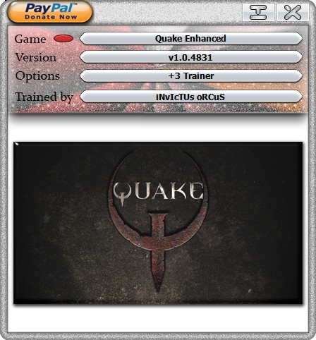 Quake Enhanced: Trainer +3 v1.0.4831 {iNvIcTUs oRCuS / HoG}
