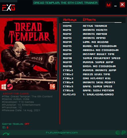 Dread Templar: The 6th Content - Trainer +17 v14.04.2022 {FutureX}