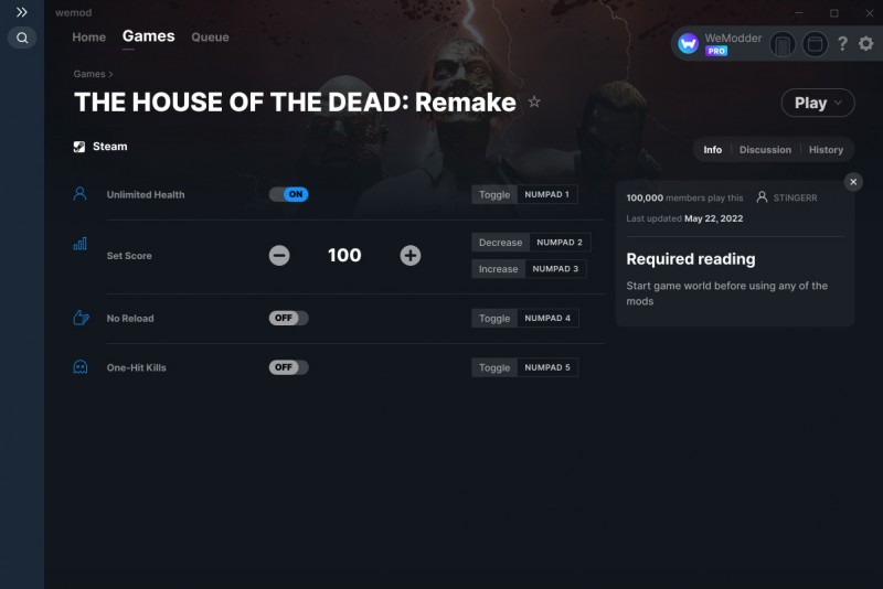 The House of the Dead: Remake - Trainer +4 v21.05.2022 {STiNGERR / WeMod}