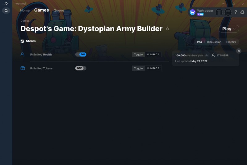 Despot's Game: Dystopian Army Builder - Trainer +2 v28.05.2022 {STiNGERR / WeMod}