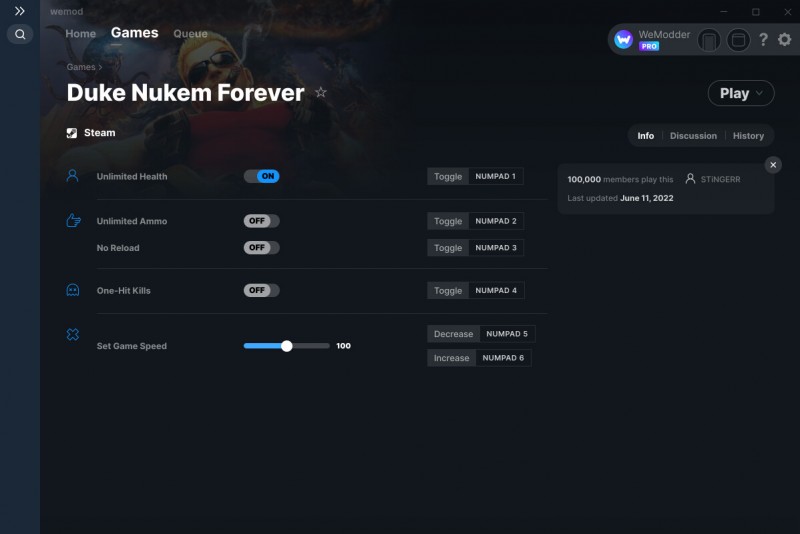 Duke Nukem Forever: Trainer +5 v12.06.2022 {MrAntiFun / WeMod}