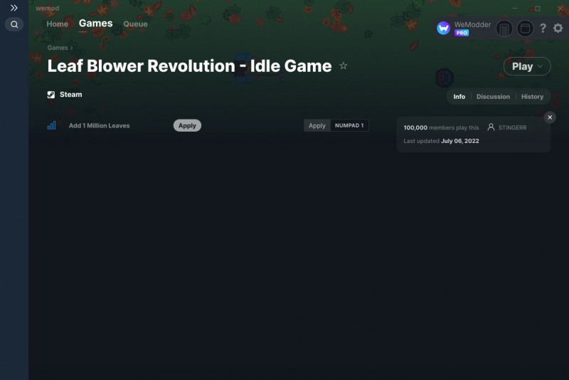 Leaf Blower Revolution: Trainer +1 v06.07.2022 {STiNGERR / WeMod}