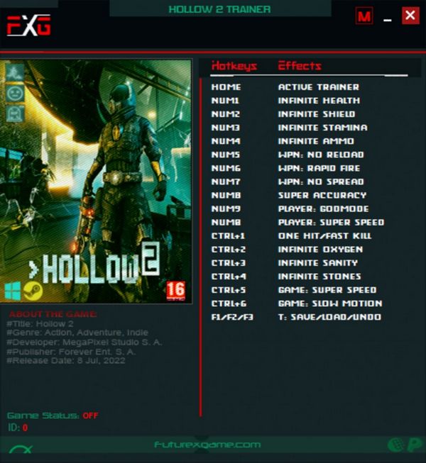 Hollow 2: Trainer +17 v08.07.2022 {FutureX}