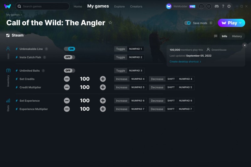 Call of the Wild: The Angler - Trainer +7 v05.09.2022 {GreenHouse / WeMod}