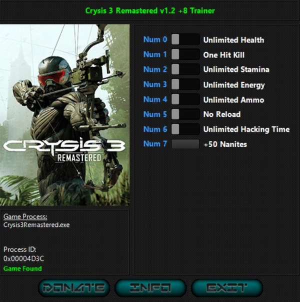 Crysis 3 Remastered: Trainer +8 v1.2 {iNvIcTUs oRCuS / HoG}