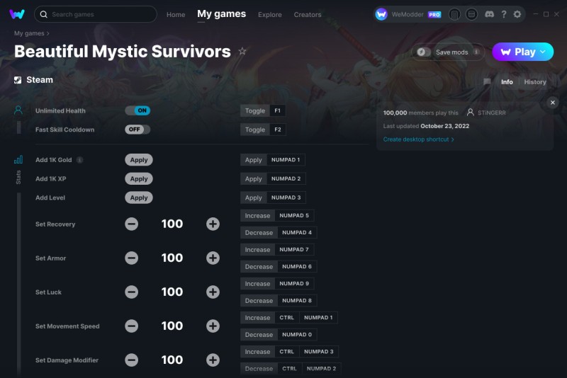 Beautiful Mystic Survivors: Trainer +21 v23.10.2022 {GreenHouse / WeMod}