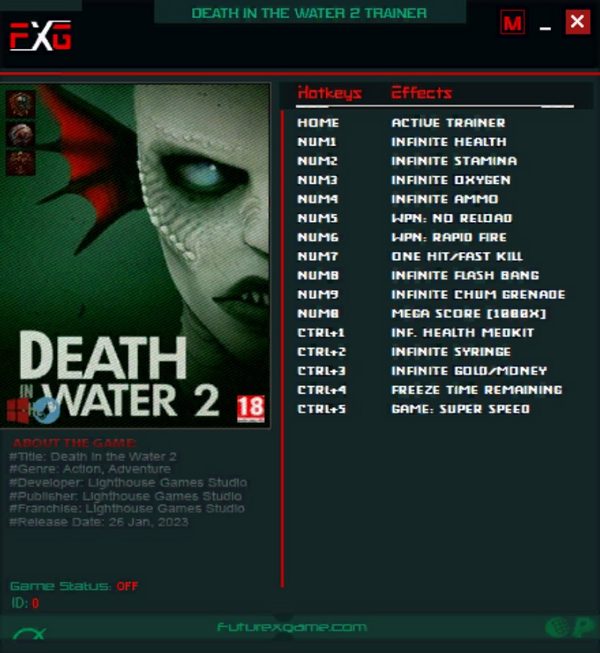 Death in the Water 2: Trainer +15 v1.0 {FutureX}