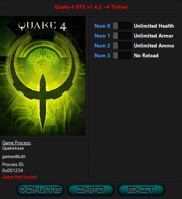 Quake 4 GTX: Trainer +4 v1.4.2 {iNvIcTUs oRCuS / HoG}