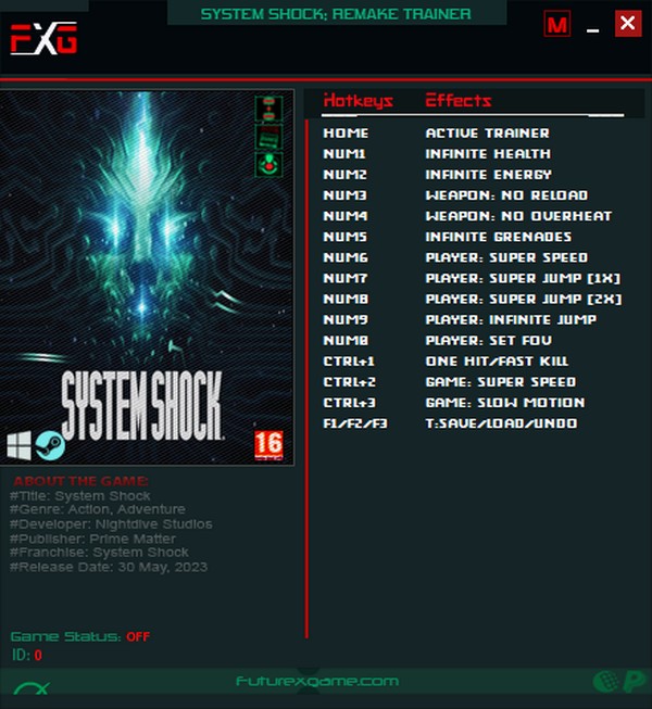 System Shock Remake: Trainer +14 v1.0.16944 {FutureX}