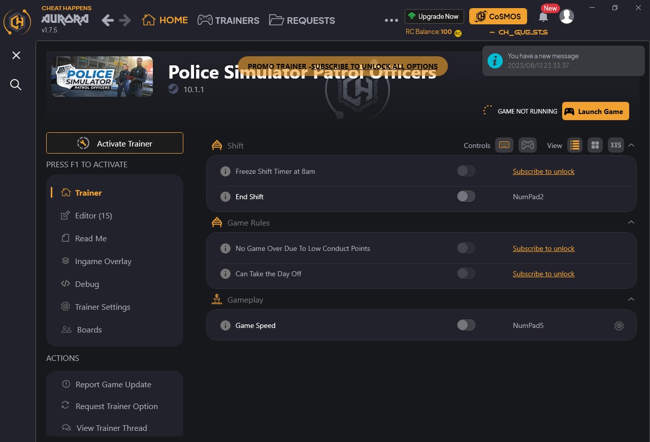 Police Simulator: Patrol Officers - Trainer +20 v10.1.1 {CheatHappens.com}