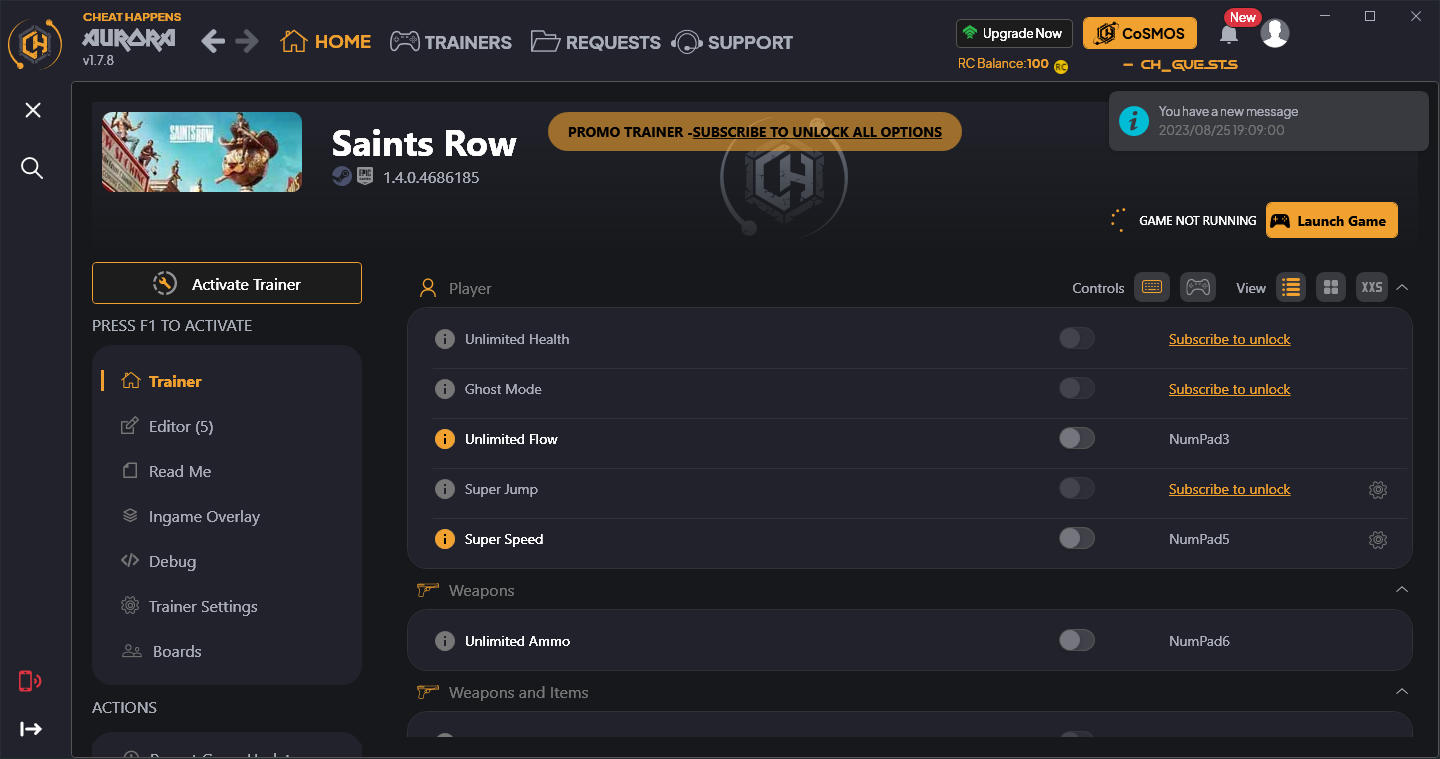 Saints Row (2022): Trainer +17 v1.4.0.4686185 {CheatHappens.com}
