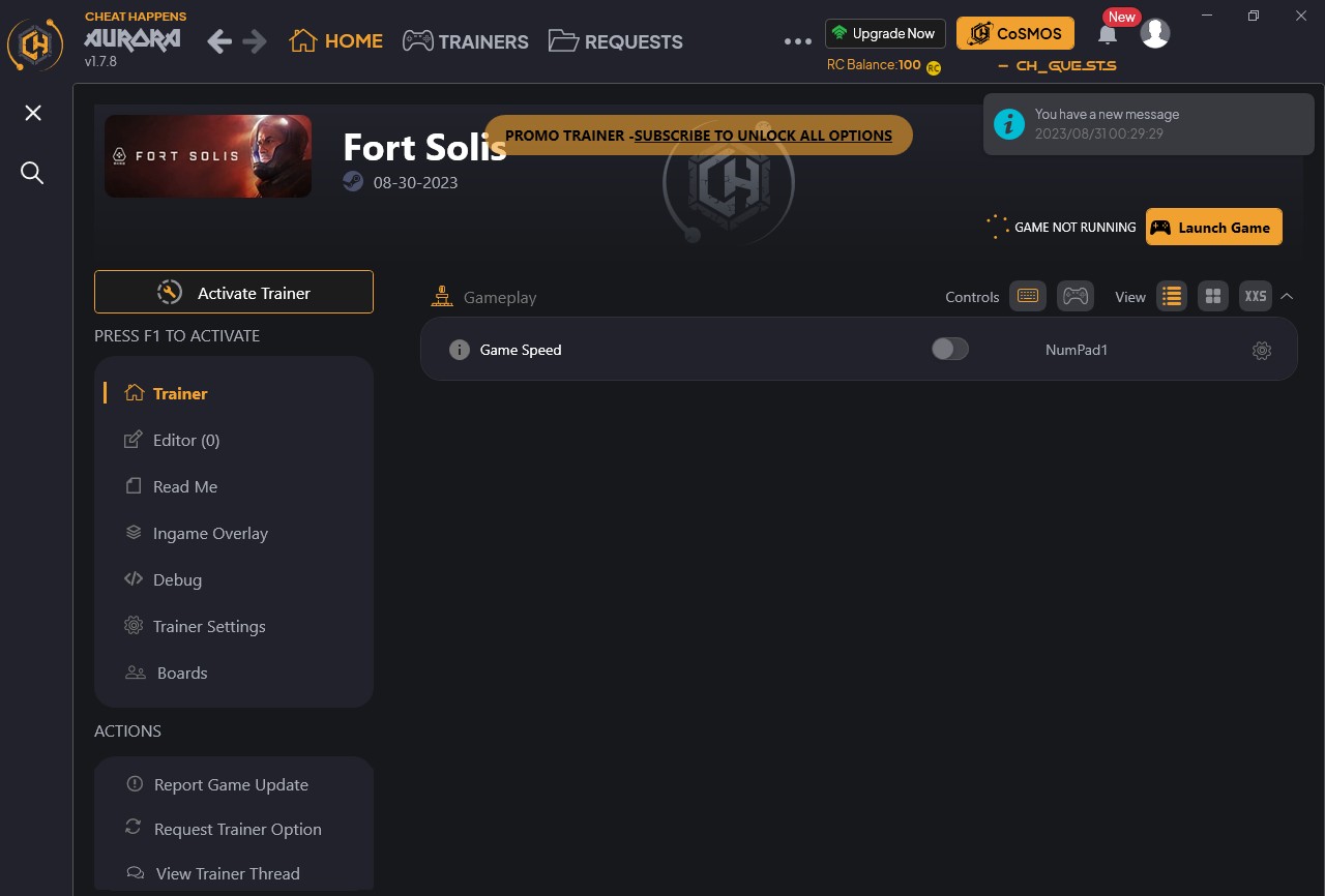 Fort Solis: Trainer +1 {CheatHappens.com}