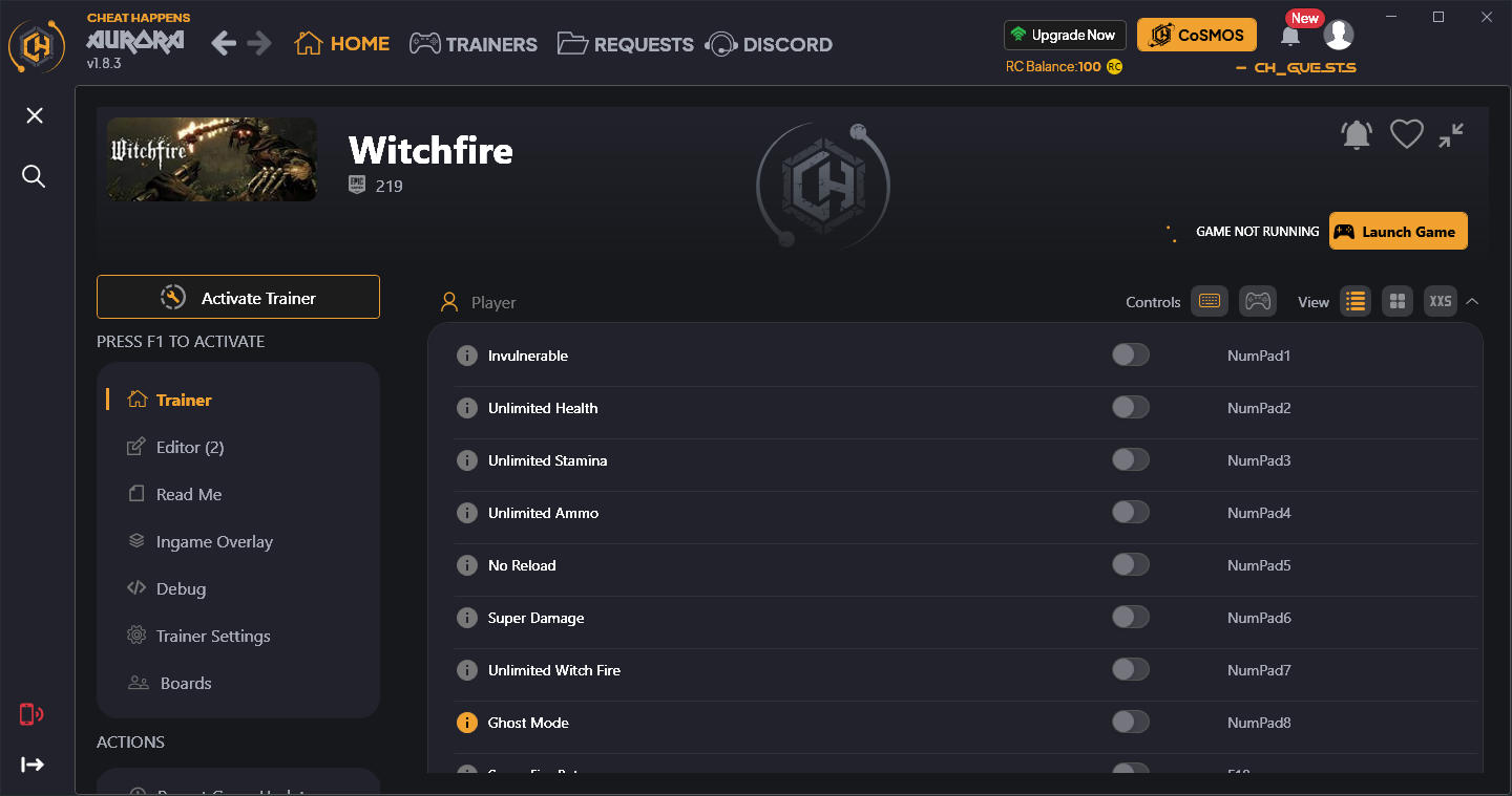 Witchfire: Trainer +38 v219 {CheatHappens.com}