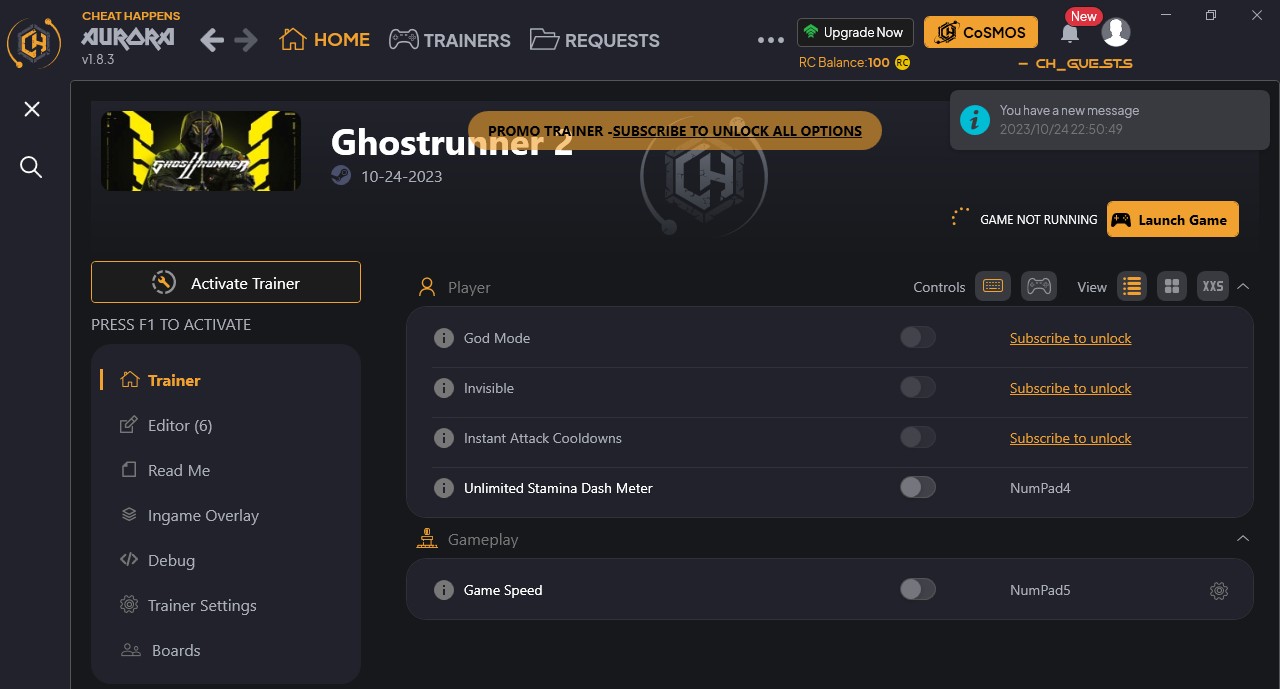 Ghostrunner 2: Trainer +11 {CheatHappens.com}