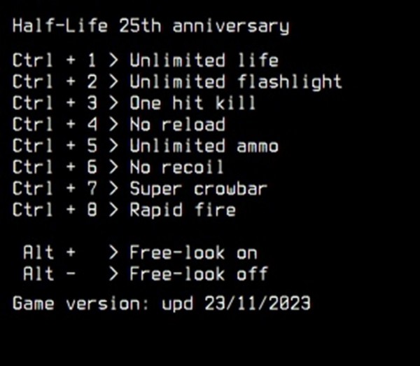 Half-Life 25th Anniversary: Trainer +10 v1.0 {LIRW / GHL}