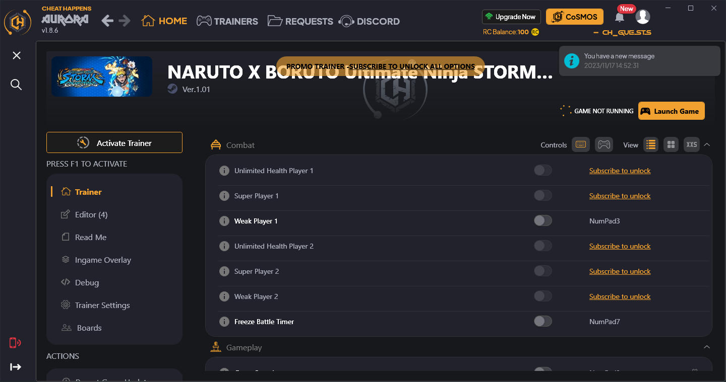 Naruto X Boruto Ultimate Ninja Storm Connections: Trainer +12 {CheatHappens.com}