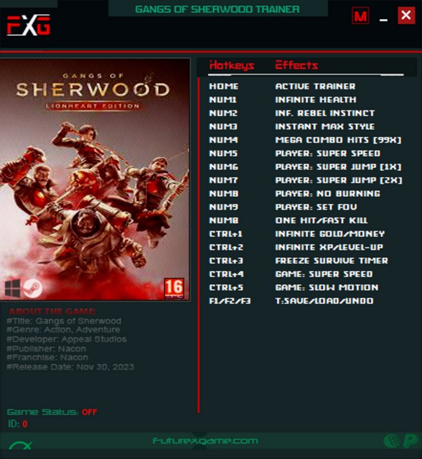 Gangs of Sherwood: Trainer +16 v1.5.253310 {FutureX}