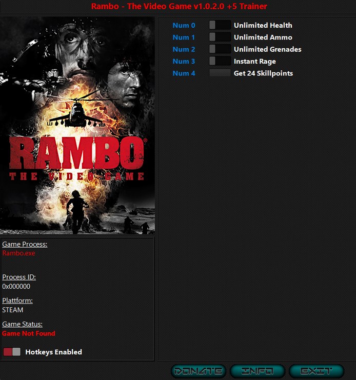 Rambo: The Video Game - Trainer +5 v1.0.2.0 {iNvIcTUs oRCuS / HoG}