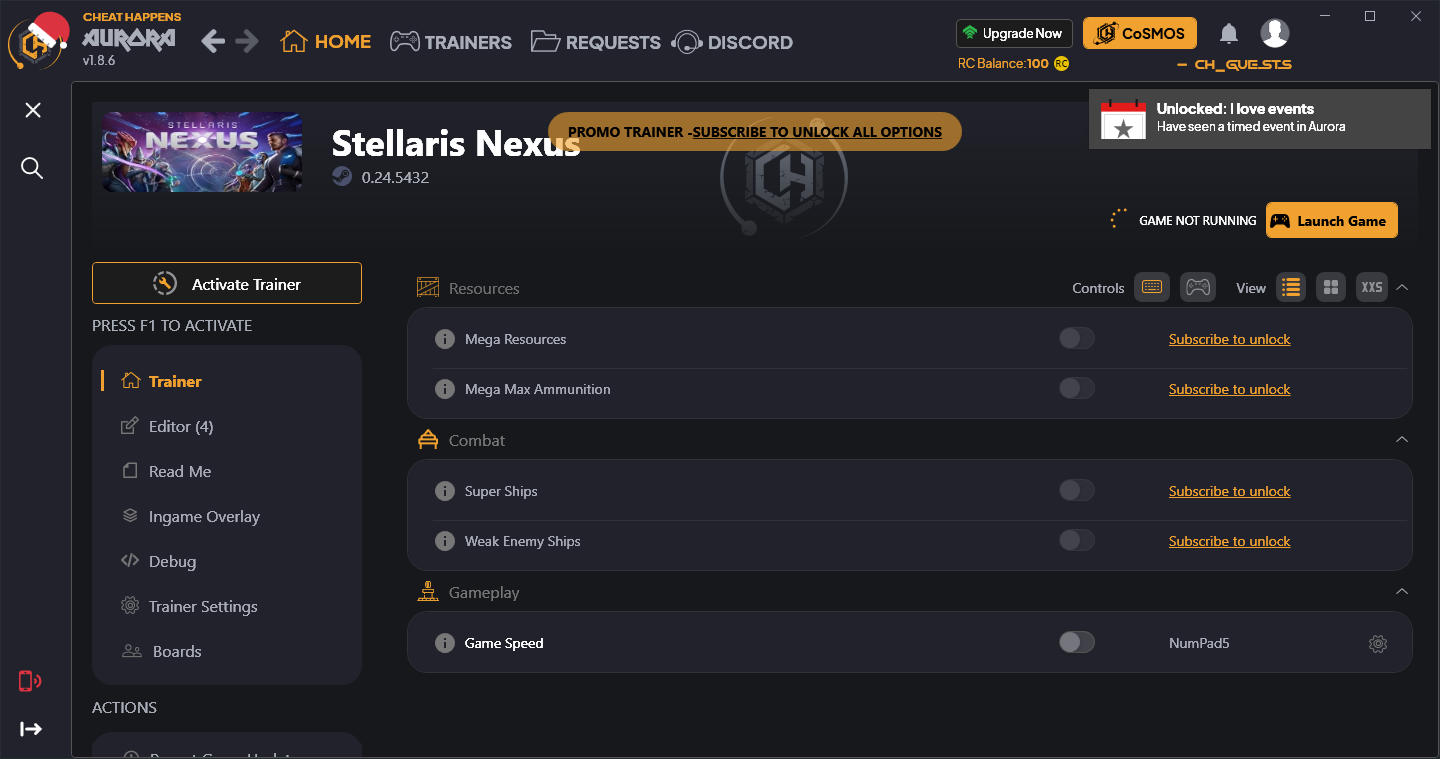 Stellaris Nexus: Trainer +9 {CheatHappens.com}