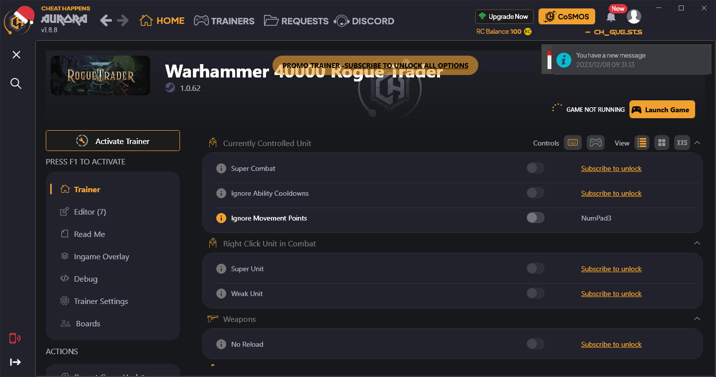 Warhammer 40,000: Rogue Trader - Trainer +14 {CheatHappens.com}