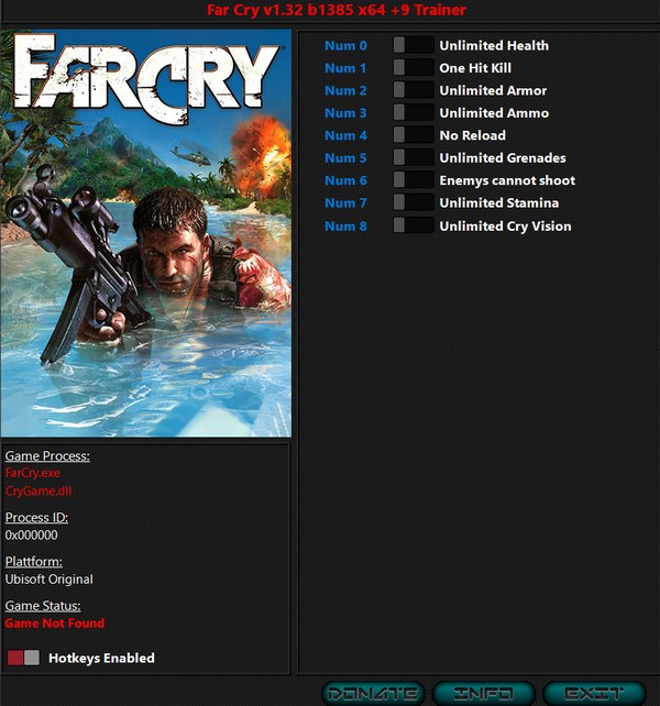 Far Cry: Trainer +9 v1.32 {iNvIcTUs oRCuS / HoG}
