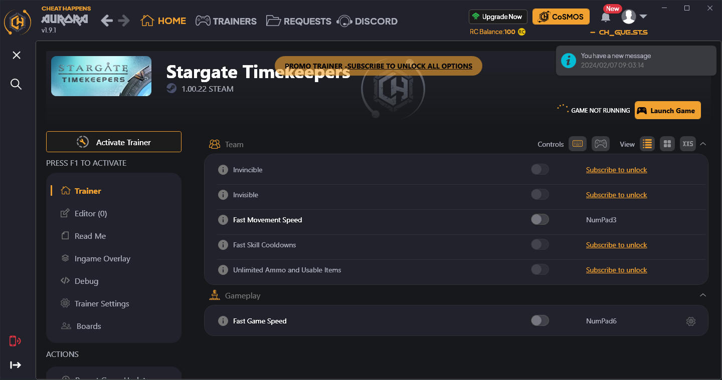 Stargate: Timekeepers - Trainer +6 {CheatHappens.com}