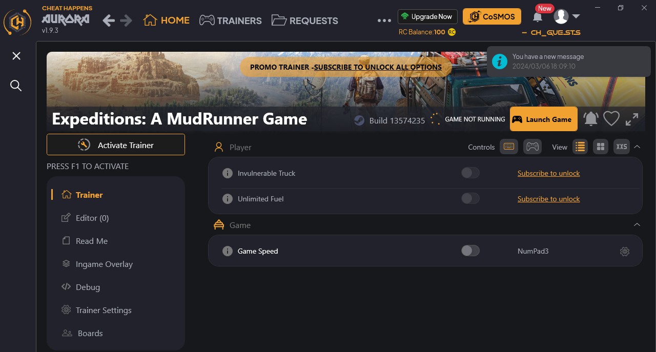 Expeditions: A MudRunner Game - Trainer +3 {CheatHappens.com}