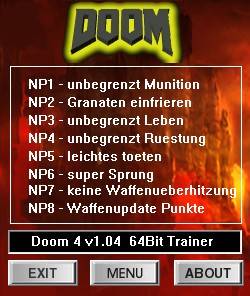 Doom 4: Trainer (+7) [1.04] {dR.oLLe}