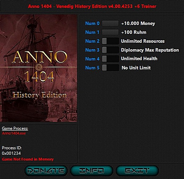 Anno 1404 - History Edition: Trainer +6 v4.00.4253 {iNvIcTUs oRCuS / HoG}