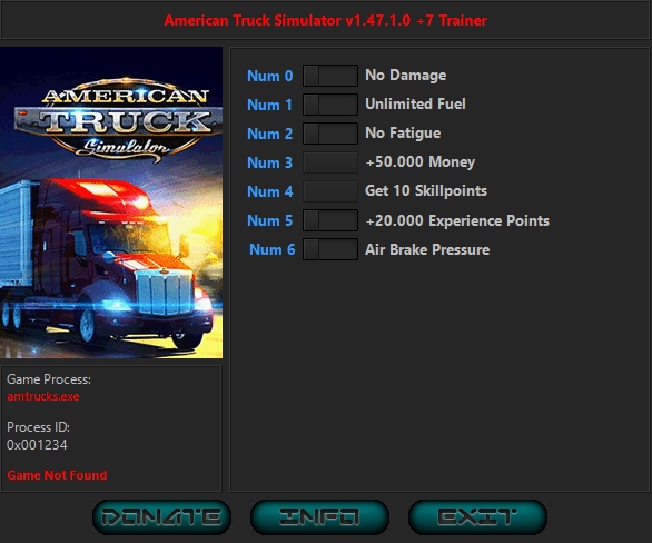 American Truck Simulator: Trainer +7 v1.50.1.14 {iNvIcTUs oRCuS / HoG}