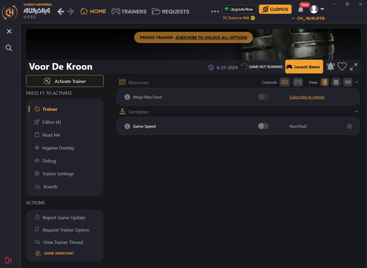 Voor De Kroon: Trainer +6 {CheatHappens.com}
