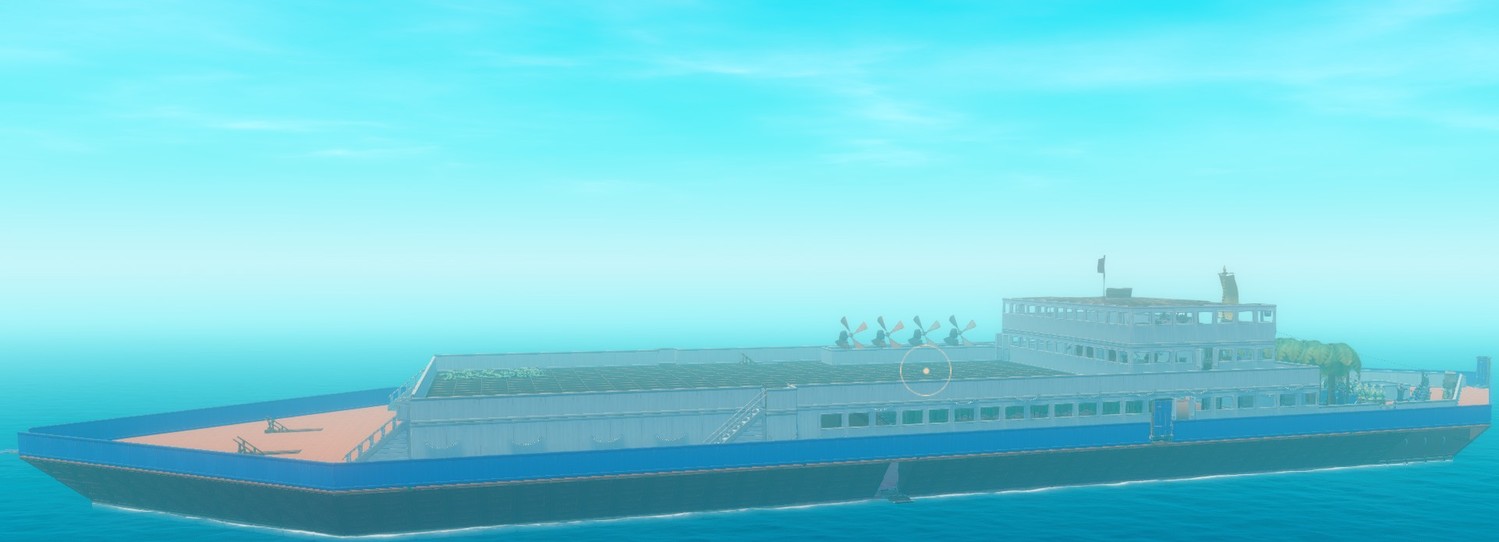 Raft: Save Game (one island completed, many resources, large automated ship)
