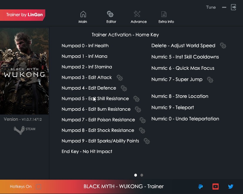 Black Myth: Wukong - Trainer +17 v1.0.7.14712 {LinGon}