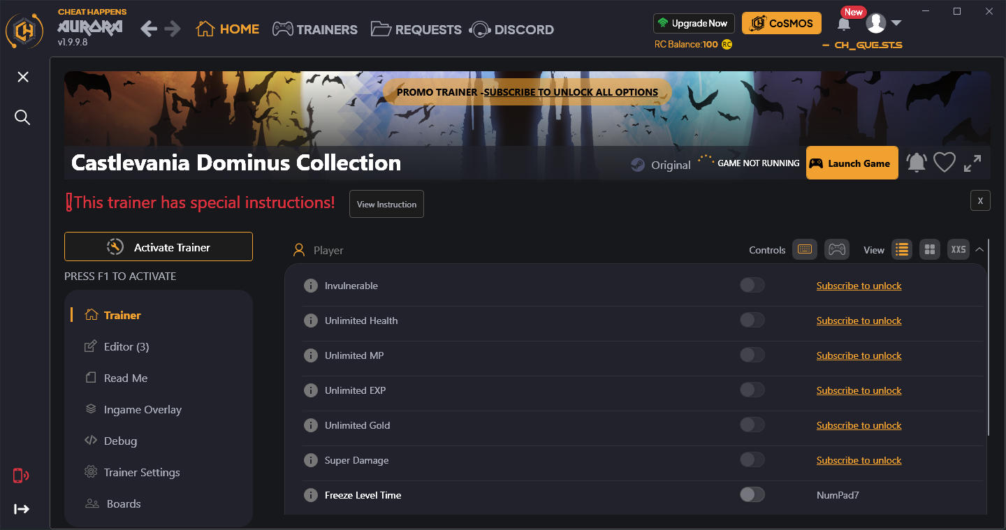 Castlevania Dominus Collection - Trainer +15 {CheatHappens.com}