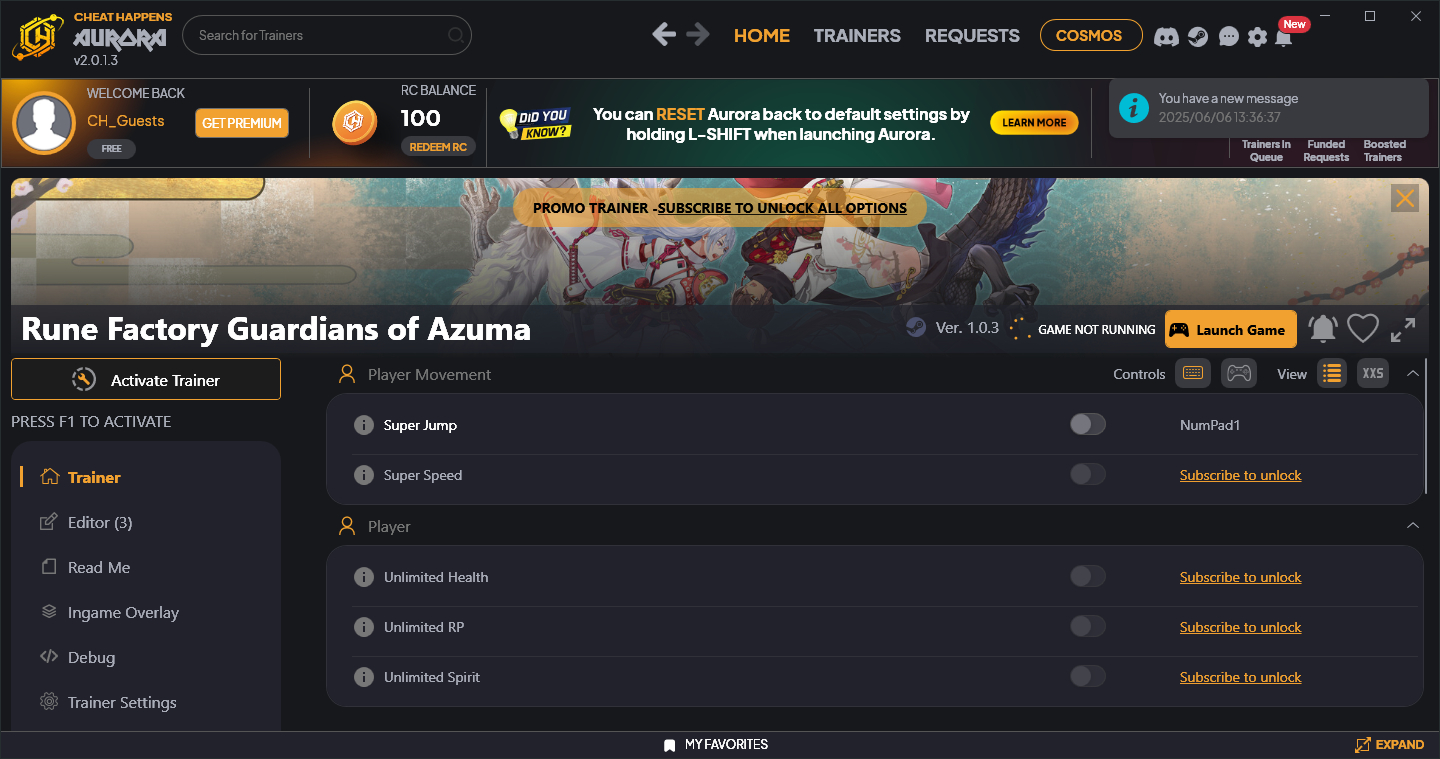 Rune Factory: Guardians of Azuma - Trainer +14 {CheatHappens.com}