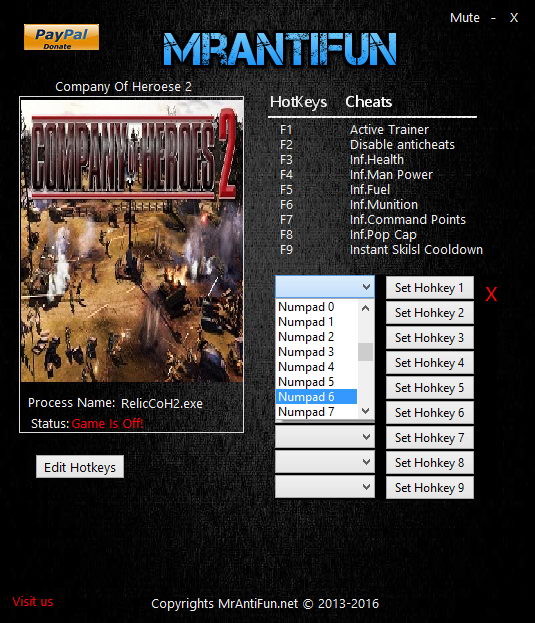 company of heroes trainer 2.700