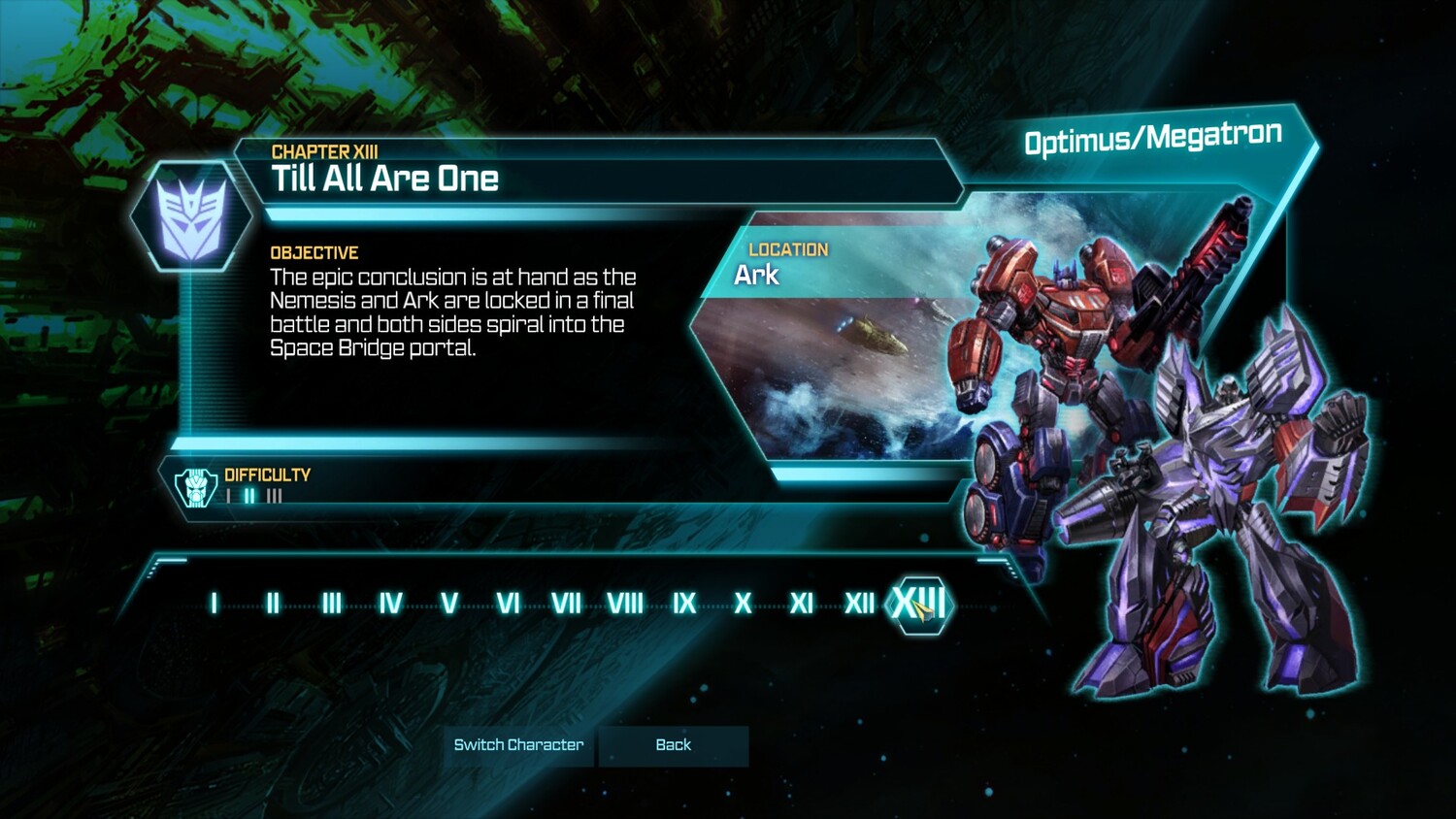 Transformers: Fall of Cybertron - Save Game (The game is completed, all chapters are open)