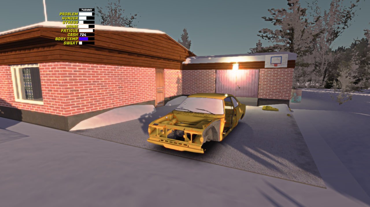 My Winter Car: SaveGame (the car is parked near the house)