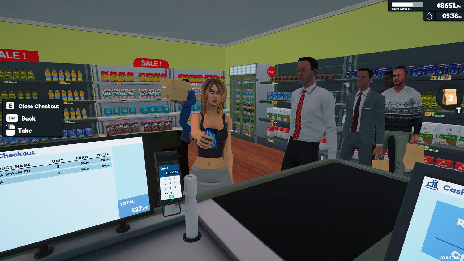 Supermarket Simulator: SaveGame (Shop level 100, lots of money)
