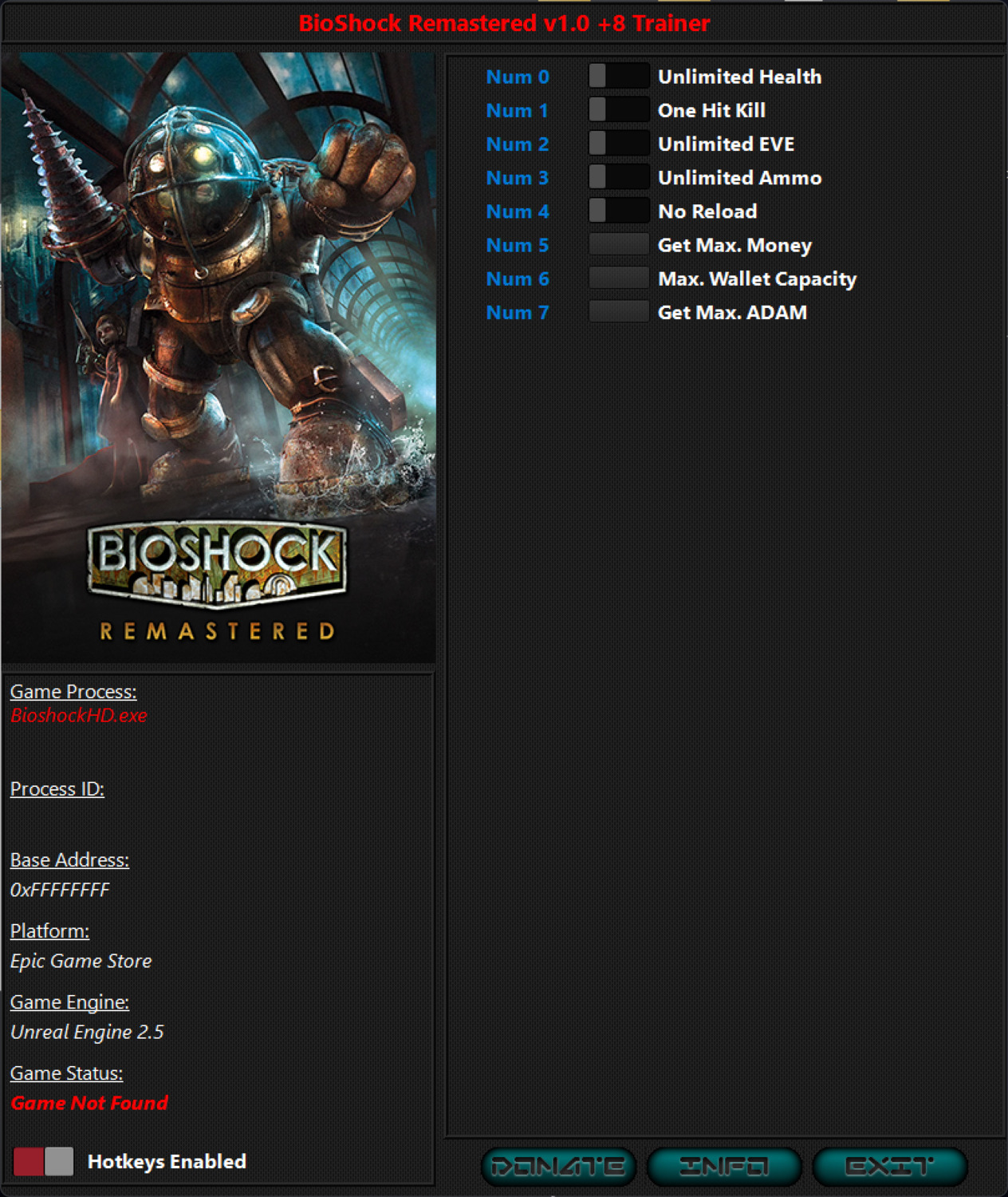 BioShock Remastered: Trainer +8 {iNvIcTUs oRCuS / HoG}