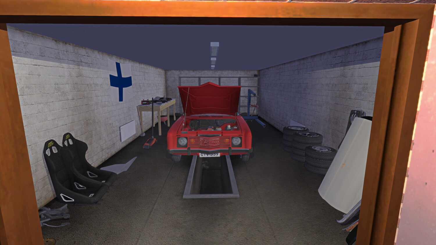 My Winter Car: SaveGame (Red Rivett SLX with automatic transmission, standard registration)