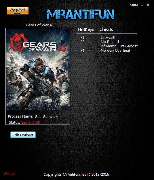 Gears of War 4: Trainer (+5) [Update: 12.10.2016] {MrAntiFun}