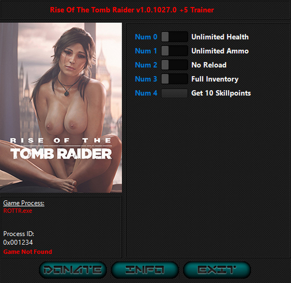 Rise of the Tomb Raider: Trainer +5 v1.0.1027.0 {iNvIcTUs oRCuS / HoG}